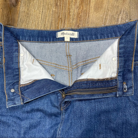 Madewell Stretch Denim Straight StepHem Mini Skirt Size 29 - Picture 8 of 14